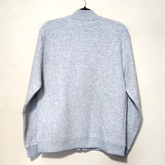 NWT Magaschoni Man Zip Up Heather Gray Sweater - Picture 6 of 13